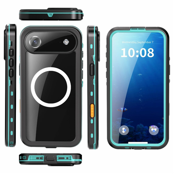 Θήκη για iPhone Air, αδιάβροχη IP68, SHELLBOX MagSafe, μπλε