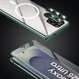Μαγνητική θήκη MagSafe Dual Glass για Samsung Galaxy S25 Ultra, πράσινη