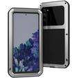 Love Mei Θήκη για Samsung Galaxy S20 FE 4G/5G, armored with glass, ασημένια