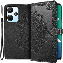 Θήκη με πτερύγιο για Infinix Hot 30i, Mandala, μαύρη