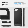 θήκη Spigen για iPhone 16E, Rugged Armor MagSafe, μαύρο + μετριασμένο γυαλί 9H