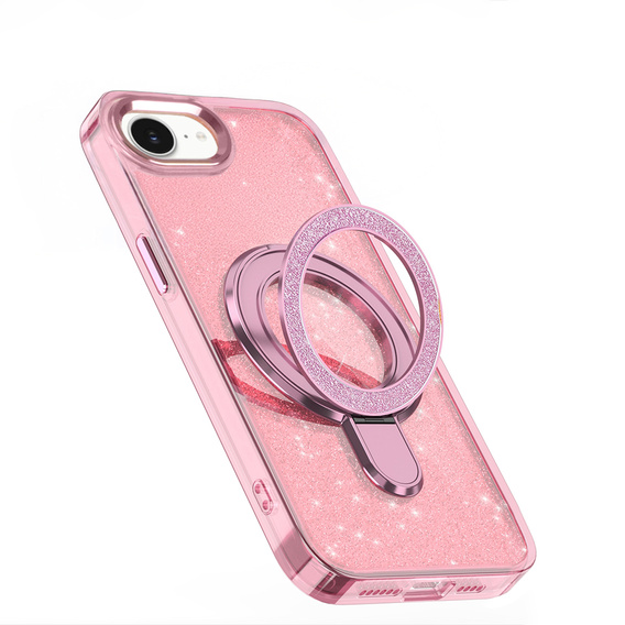 Η θήκη iPhone 16e, Glittery Magnetic Kickstand, ροζ