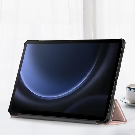 Θήκη για Samsung Galaxy Tab S9 FE+ Plus, Smartcase με χώρο για γραφίδα, ροζ rose gold