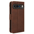 Θήκη με πτερύγιο για Google Pixel 9 Pro XL, Card Slot, καφέ