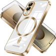 Θήκη για Samsung Galaxy S25 Edge, Electro MagSafe, χρυσή + Γυαλί για την οθόνη