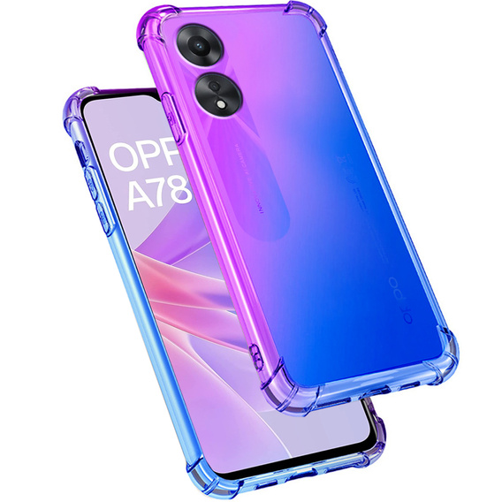 θήκη για το Oppo A78 4G, Gradient Dropproof, Μωβ / μπλε