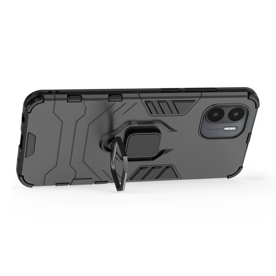 Θήκη για Xiaomi Redmi A1 4G / A2 4G, Kickstand Ring, μαύρη