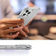 Θήκη για iPhone 16 Pro, Erbord Dropproof, διαφανής + γυαλί
