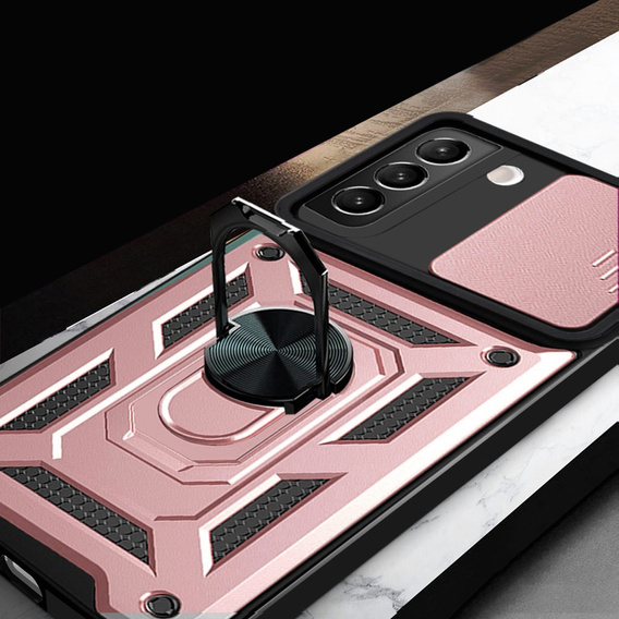 Θήκη για Samsung Galaxy S22 5G, CamShield Slide, ροζ rose gold