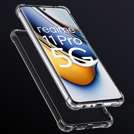 Θήκη για Realme 11 Pro 5G / Pro+ 5G, Dropproof, διαφανής