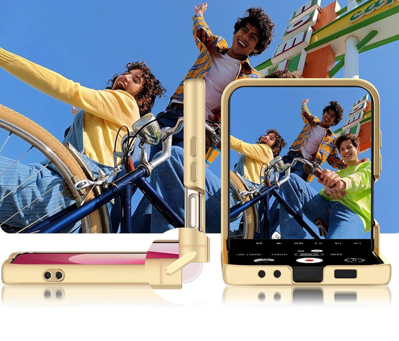 Θήκη για Samsung Galaxy Z Flip7 FE / Z Flip6, Electro Ring, μωβ