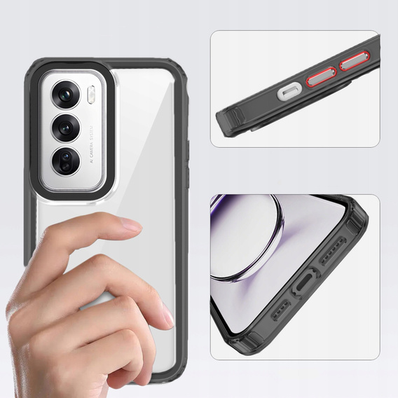Θήκη για Oppo A80, Fusion Hybrid, διαφανής / μαύρη
