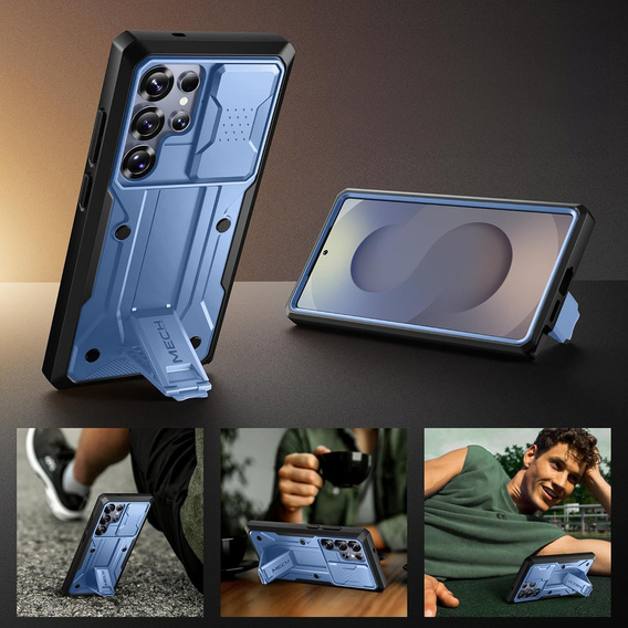 Ανθεκτική θήκη για Samsung Galaxy S25 Ultra – Tongate MECH Series Clip, Μαύρο