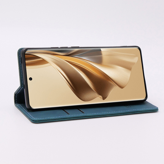 Θήκη για Oppo Reno 10 / 10 Pro, ERBORD Vintage, πορτοφόλι με πτερύγιο, μπλε