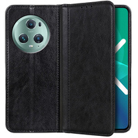 Θήκη για Honor Magic 5 Pro 5G, Wallet Litchi Leather, μαύρη