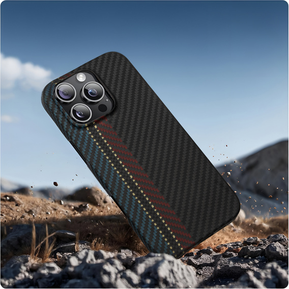 Θήκη για iPhone 16 Pro Max, Aramid Fiber MagSafe, μαύρη