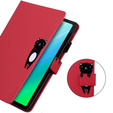 θήκη για iPad 10.2" 2021/2020/2019 (9/8/7 gen.), με πτερύγιο, animal, κόκκινη