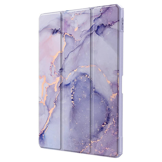 Θήκη για Apple iPad Air 11" 6 gen. 2024, Smartcase Hybrid, με χώρο για γραφίδα, Marble μωβ