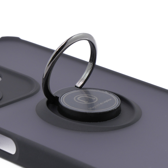 Θήκη για Infinix Hot 30i, Frosted Ring, μαύρη