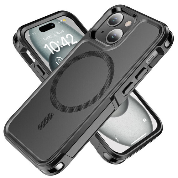 Θήκη για iPhone 15 Plus, MagForce MagSafe, μαύρη