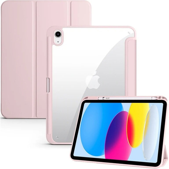 Θήκη για iPad 10.9 2022 10 Gen, Smartcase Hybrid, με χώρο για γραφίδα, ροζ