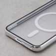 Μαγνητική θήκη MagSafe Dual Glass για Samsung Galaxy S23+ Plus, ασημένια