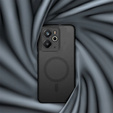 Θήκη για Realme 14 5G / Realme 14T 5G, για MagSafe, ERBORD Μatt Case, μαύρη + Γυαλί οθόνης