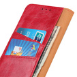 Θήκη με πτερύγιο για Samsung Galaxy S25 Edge, Crazy Horse Wallet, κόκκινη