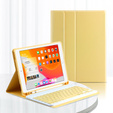 Θήκη + πληκτρολόγιο iPad 10.2 2019 / 2020 / 2021, κίτρινη