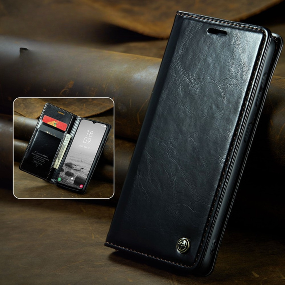 θήκη CASEME για Samsung Galaxy A34 5G, Waxy Textured, μαύρη