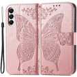 Θήκη με πτερύγιο για Samsung Galaxy A05s, Butterfly, μωβ