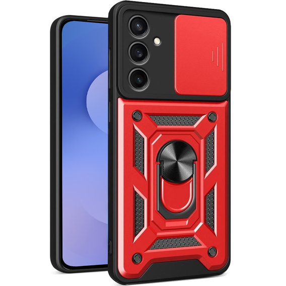 Θήκη για Samsung Galaxy S25 FE, CamShield Slide, κόκκινη