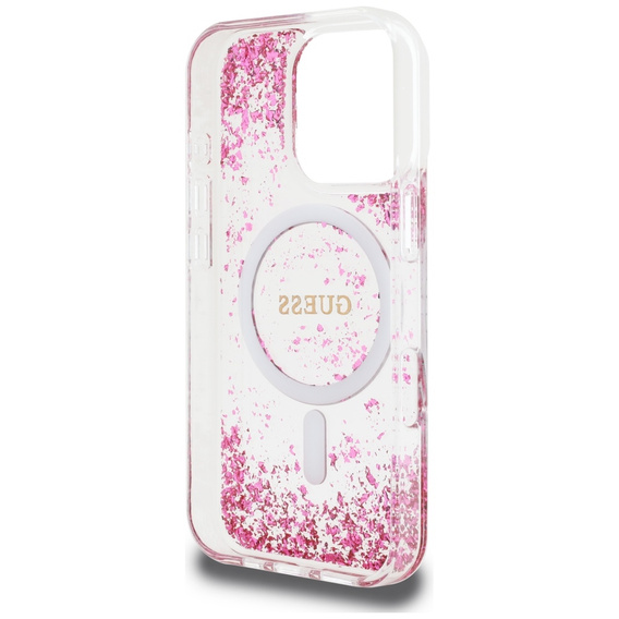 GUESS Resin Bottom Glitter MagSafe θήκη για iPhone 16 Pro Max