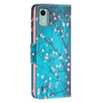 Θήκη με πτερύγιο για Nokia C12 4G, Wallet, Sakura, μπλε