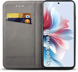 Θήκη για Oppo Reno 11F 5G, Smart Magnet, σκούρο μπλε + γυαλί 9H