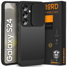 Θήκη για Samsung Galaxy S24, ERBORD CamProtect Slide Camera, μαύρη