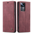 θήκη CASEME για Xiaomi 12T / 12T Pro, Leather Wallet Case, κόκκινη