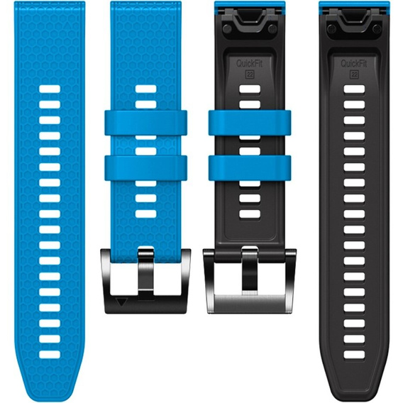 Λουράκι σιλικόνης για Garmin Fenix 7 / Forerunner 965 / 955 / 945 / 935, Μπλε / Μαύρο