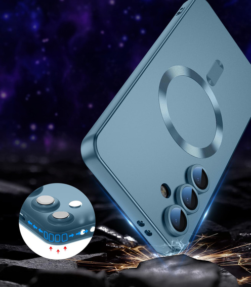 Θήκη για Samsung Galaxy S25 FE, ColorMag, για MagSafe, μπλε