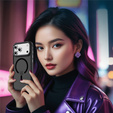 Ματ θήκη για iPhone 17 Pro Max, θωρακισμένη, για MagSafe, καπνιστή με μαύρες πλευρές