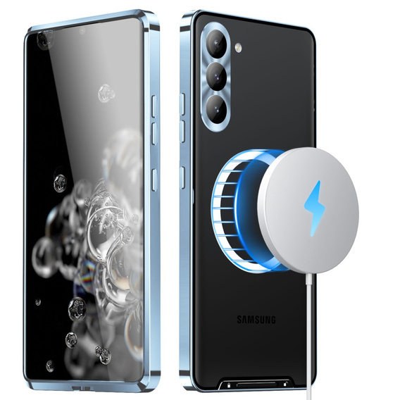 θήκη προστασίας κάμερας για το Samsung Galaxy S23 FE, CamShield MagSafe, διαφανής / μπλε