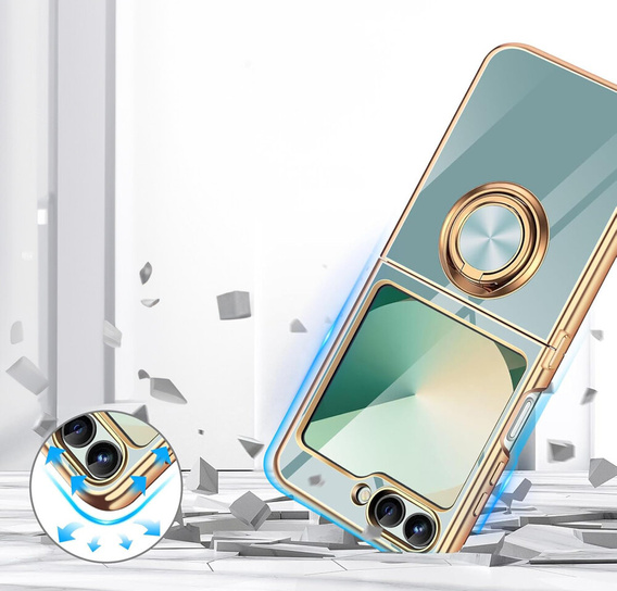 Θήκη για Samsung Galaxy Z Flip7 FE / Z Flip6, Electro Ring, μέντας