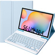 Θήκη + πληκτρολόγιο Samsung Galaxy Tab S6 Lite P610/P615 / S6 Lite 2022 10.4, Pen Slot, μπλε