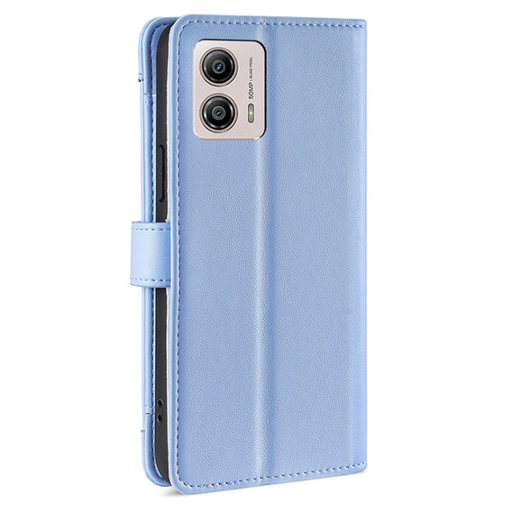 Θήκη με πτερύγιο για Motorola Moto G53 5G/ G23 4G/ G13 4G, Wallet Zipper Pocket, μαύρη