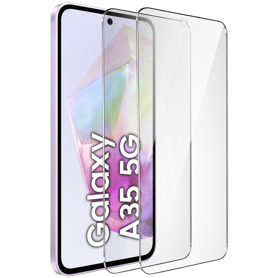 2x Μετριασμένο γυαλί ERBORD 9H Hard Glass στην οθόνη για Samsung Galaxy A35 5G