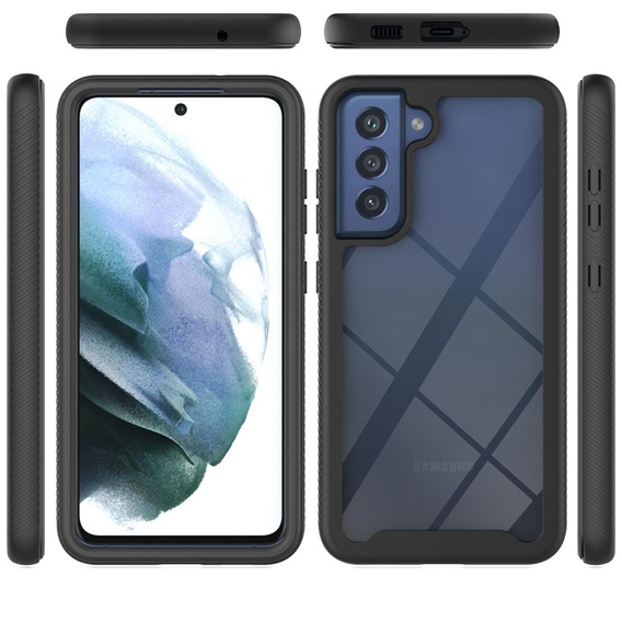 Θήκη για Samsung Galaxy S21 FE, Shockproof, με μεμβράνη, μπλε