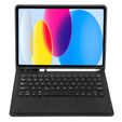 Θήκη + πληκτρολόγιο iPad 10.9 2022 10 Gen, TouchPad Pen Slot, μαύρη