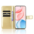 Θήκη με πτερύγιο για Honor 400 5G, Crazy Horse Wallet, χρυσή
