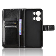 Θήκη με πτερύγιο για Oppo Reno 13 Pro, Crazy Horse Wallet, μαύρη