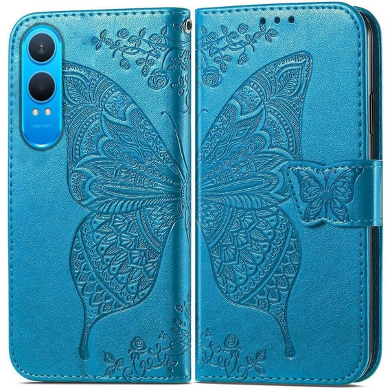 Θήκη με πτερύγιο για OnePlus Nord CE4 Lite, Butterfly, μπλε